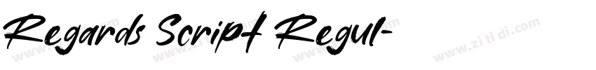 Regards Script Regul字体转换